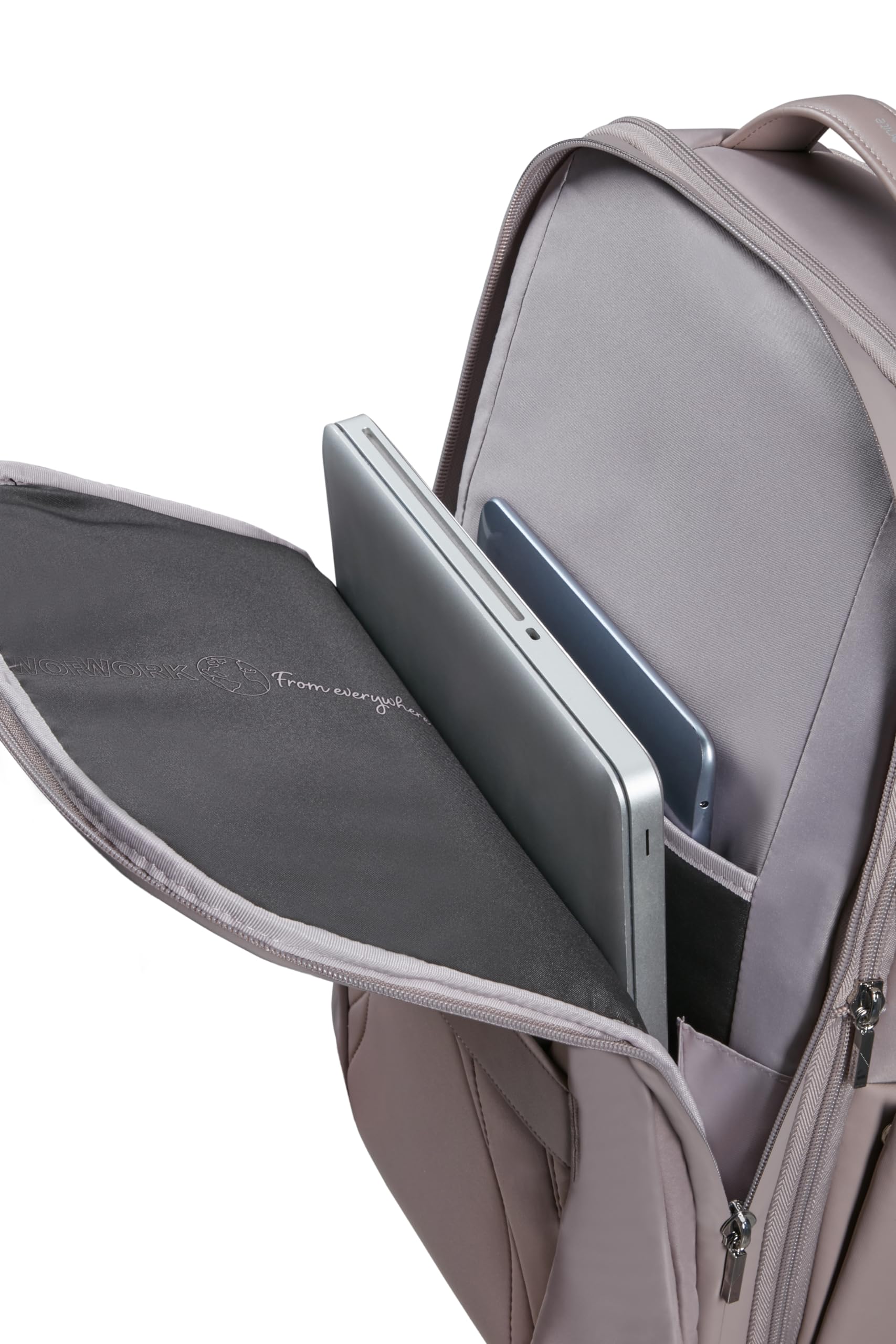 Samsonite Workationist - zaino per laptop con scompartimento di vestiti 15,6 pollici, 43 cm, 17,5 L, rosa (quarzo)