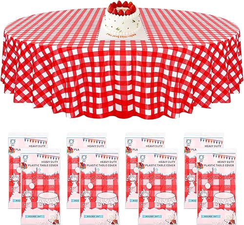 Showgeous Paquete de 24 manteles de plástico rectangulares desechables de 54 x 108 pulgadas para mesas de 6 a 8 pies, fiestas interiores o