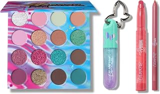 ColourPop x Disney's Hannah Montana Makeup Bundle - 16-Shade Best of Both Worlds Eyeshadow Palette + Shimmer Lip Gloss Keychain + Malibu Dreaming Lippie Kit - Limited Edition Gift Set