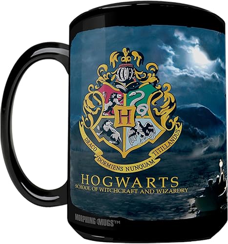 Miniatura 6 de Morphing Mugs Harry Potter  Escuela Hogwarts de Magia y Hechicería  Cresta  Taza grande de cerámica sensible al calor  Imagen completa revelada