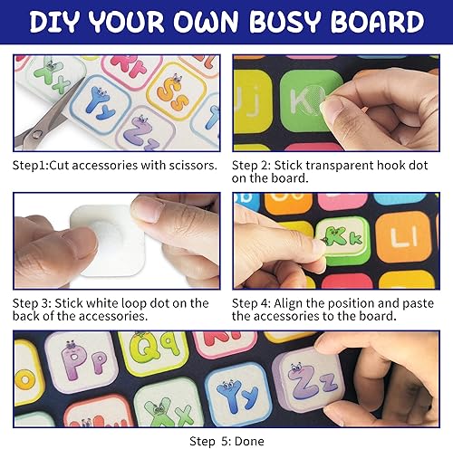 Miniatura 6 de LearnToy Busy Board - Juguetes Montessori de dinosaurio para niños de 3 4 y 5 años juguetes sensoriales para niños autistas juguetes de viaje para