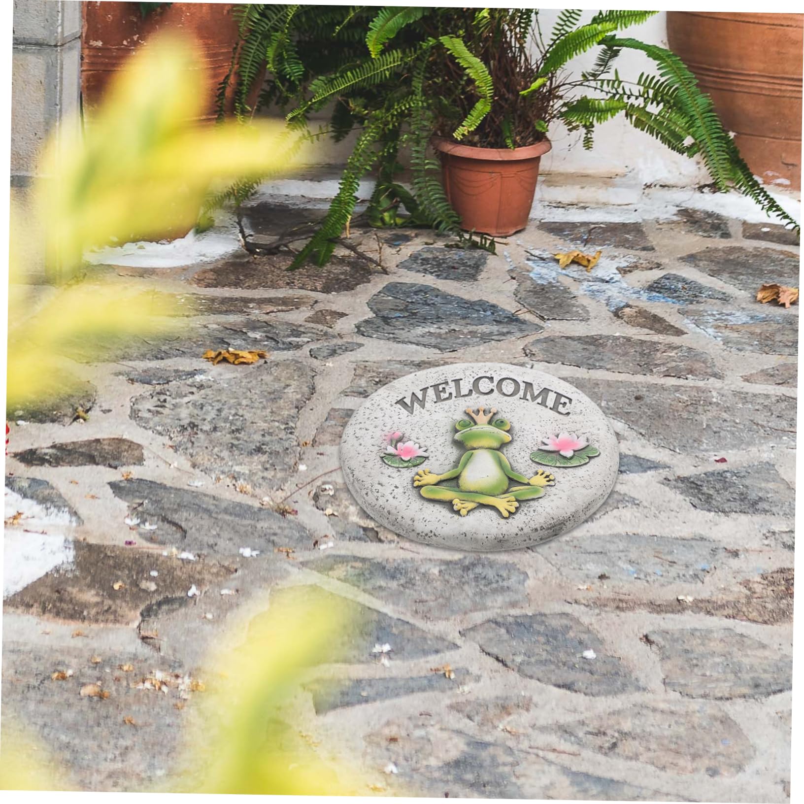 BESPORTBLE Piedras de Paso para Jardín Piedra de Cemento Decorativa para Escalones Adorno Exterior para Pasarela de Jardín