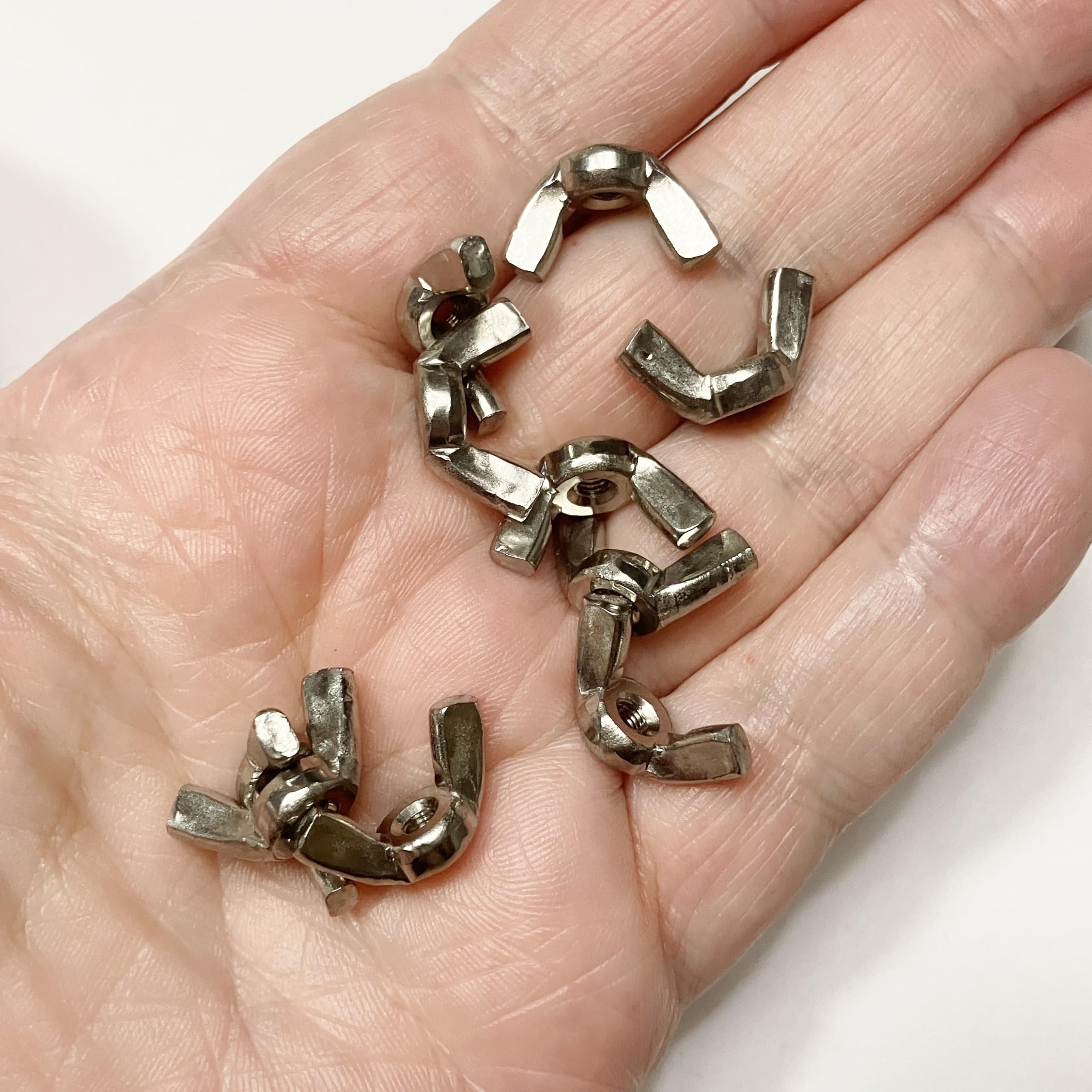 M00765-10 MOREZMORE 10pc Metric M3 Thread Wing Nuts Stop Motion Puppet Tie-Down for Ball and Socket Stop Motion Puppet Armature Humanly Posable Armature Parts HPA