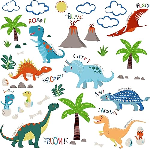 Vinilo decorativo para pared diseño de dinosaurios Jurassic World