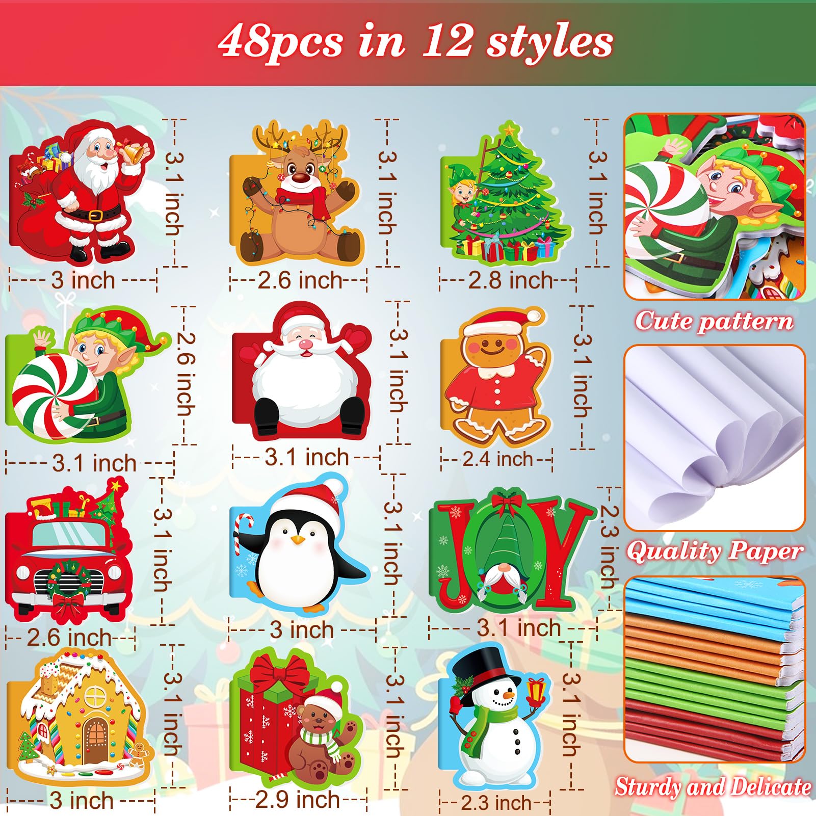 Lircentoud 24 Cuadernos De Navidad Pequeños, Blocs De Notas