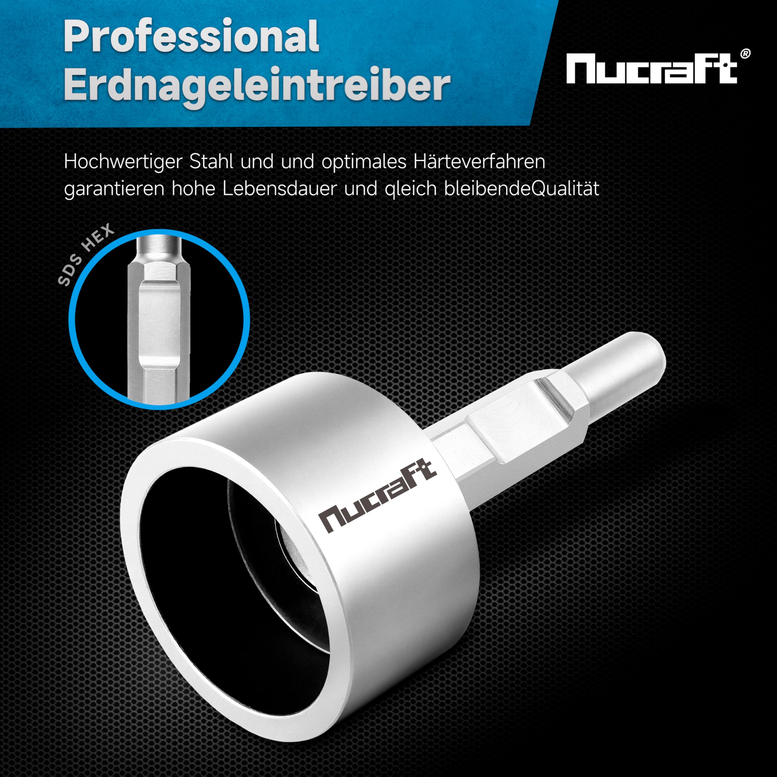 Nucraft Jack Hamme Star/holzpflöcke Picket post driver Treiber Pfahlramme SDS HEX Erdnageleintreiber zum Einstecken von Holzpflöcke 85x105x220mm jackhammer
