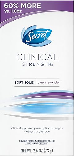 Secret Antitranspirante y desodorante para mujeres fuerza clínica suave sólido aroma de lavanda limpia 26 oz