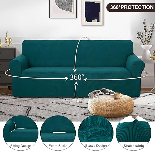 Miniatura 267 de U-NICE HOME Funda elástica para sofá de 2 plazas, funda protectora de muebles para sofá de 2 plazas, apta para mascotas (sofá biplaza, beige)