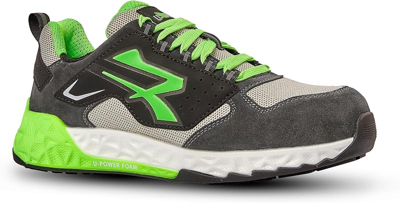 U-Power Bran ESD Scarpa Antinfortunistica S1PS Hi HRO FO SR, Tomaia U-Knit, Metal Free, ULTRALEGGERE