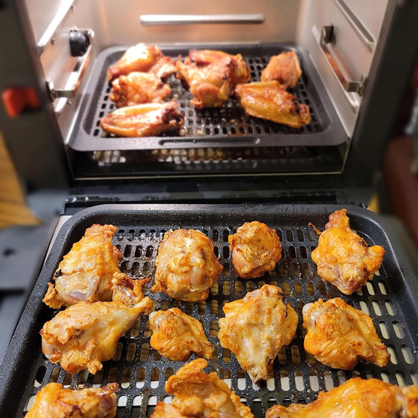 3 Piezas de bandejas de Cocina de Repuesto para freidora de Aire, Horno, Rejilla de Cocina de Malla extraíble, Apto para lavavajillas, Accesorios para freidora de Aire