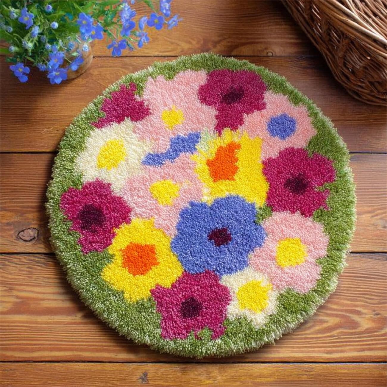 Kitquiver Tapestry Kits for Adults Colorful Flowers 50x50cm