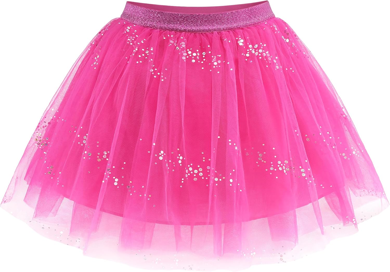 Stelle Tutu for Girls Sequin Skirt with Elastic Waist Layered Tulle Ballet Dance Princess Dress Birthday Outfit