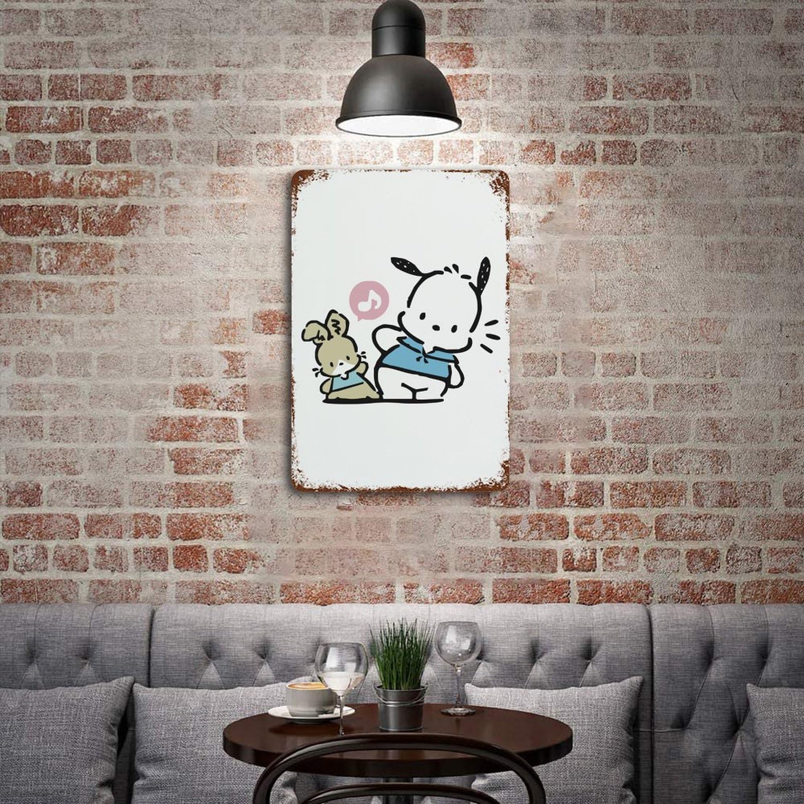 Amazon.co.jp: ブリキ看板 ポチャッコ 鉄絵画 装飾鉄絵 ロゴブリキ