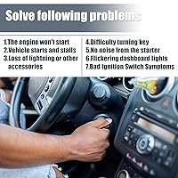 Vista 6 de uxcell Interruptor de arranque con cerradura de encendido, enchufe de arranque de repuesto para Honda CR-V 2002-2011 para Honda Civic 2006-2011