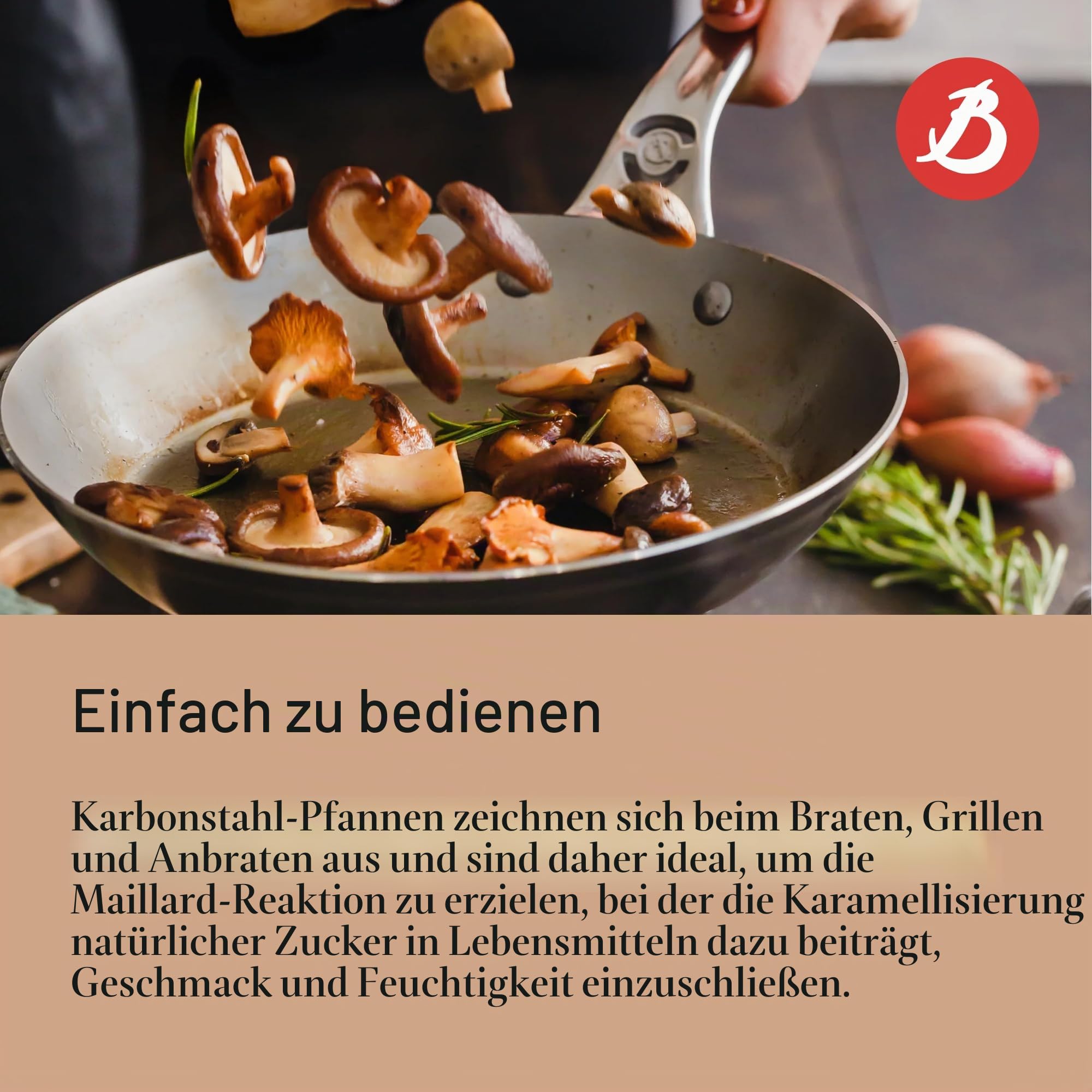 de Buyer - Bratpfanne MINERAL B PRO aus Eisenstahl - 28 cm - 5680.28