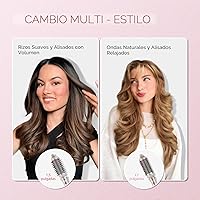 Vista 5 de TYMO Cepillo Térmico Rizador - STYLUX 1.5 Pulgadas Voluminizador de Peinado con Flexi-Fit para Alisado de Cabello, Herramienta Estilizadora Redonda