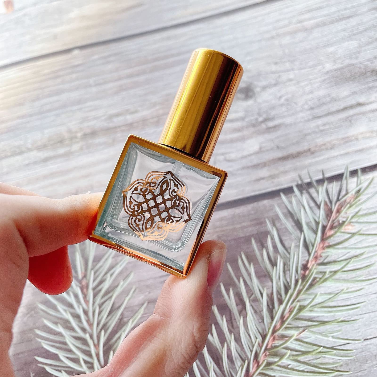 Perfume Atomiser Bottles, Perfume Atomisers Refillable Perfume Atomizer Mini Perfume Bottles Travel Fragrance Empty Spray Bottle with Funnel, Pipette & Pink Flannelette Bag,