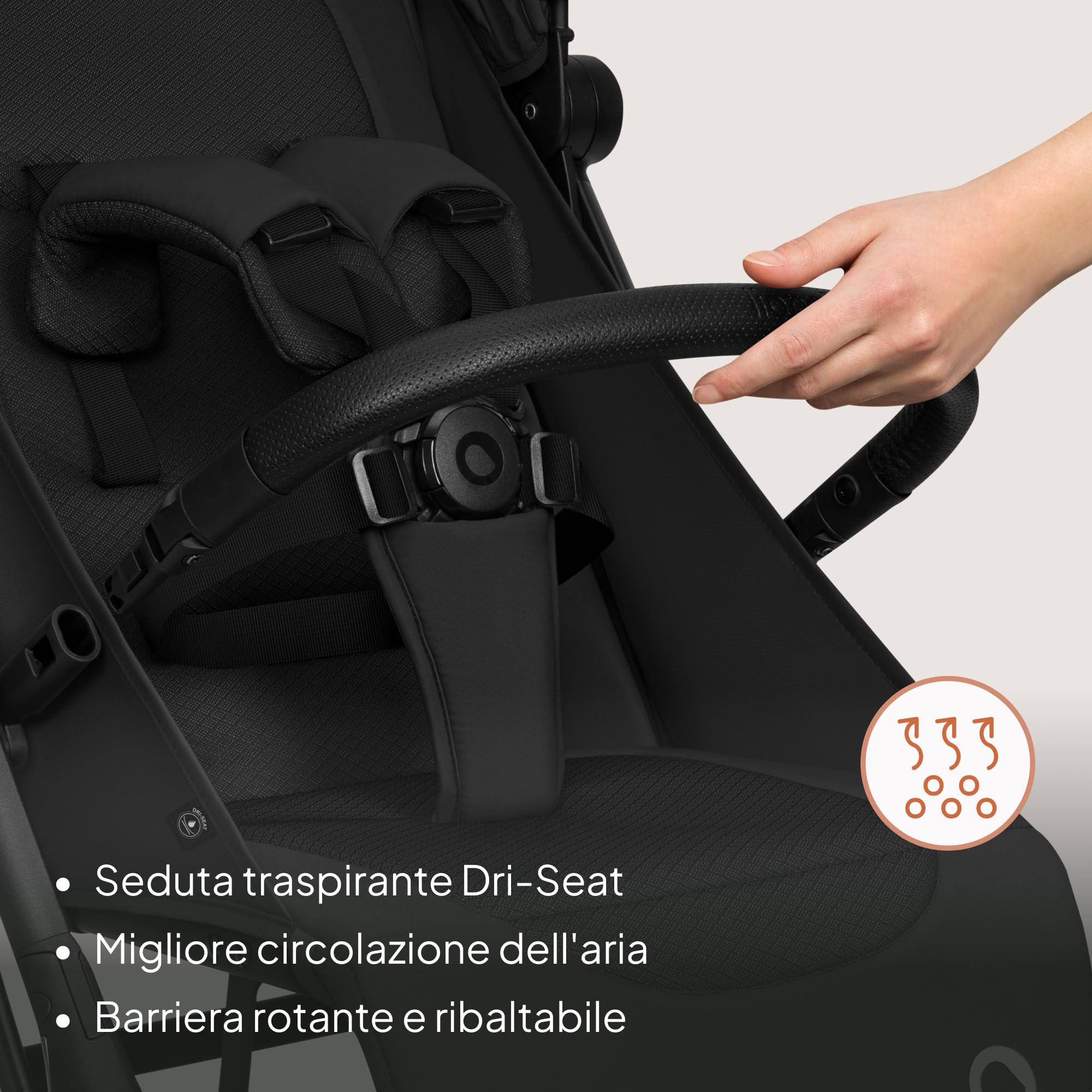 Lionelo Sia Flex Passeggino 2 in 1 (0-4 anni, 0-22 kg) Navicella Pieghevole | Ultraleggero, Compatto da Città, Chiusura con una Mano, UPF50+, Ventilazione 3D, Fibbia Magnetica, Posizione Sdraiata