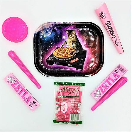 Pink Set 50 PURIZE Filter JUMBO Cones Drehtablett Zetla Grinder Tubes