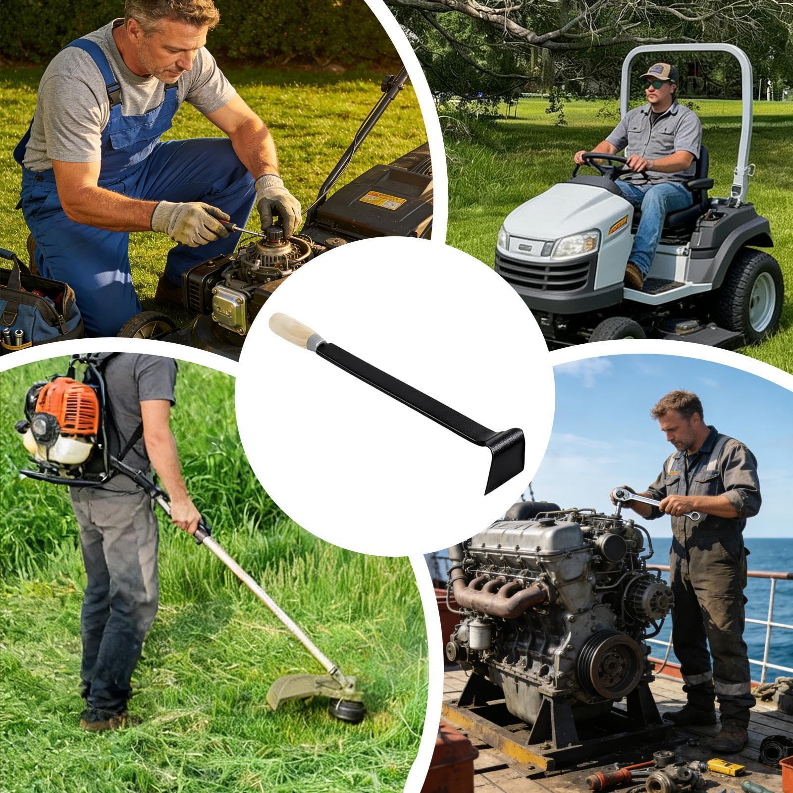 Lawn Mower Deck Scraper – Heavy Duty Tool | Ergonomic Lawn Scraper For Removing Grass, Mud, And Debris From Mower Decks, Care Accessory For Garden, Yard, Patio, Backyard, Courtyard, And Farm