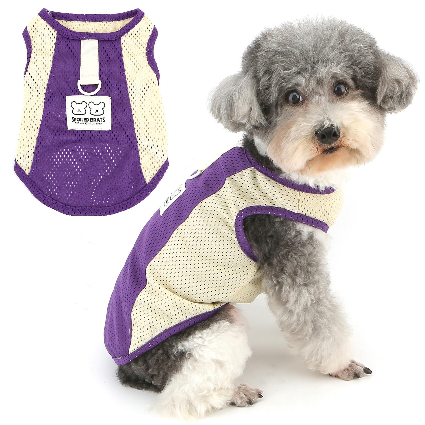 Leichtes Hunde-Shirt Mit Leinen-Ring – Atmungsaktives Sommer-T-Shirt Für Kleine Hunde In Rosa