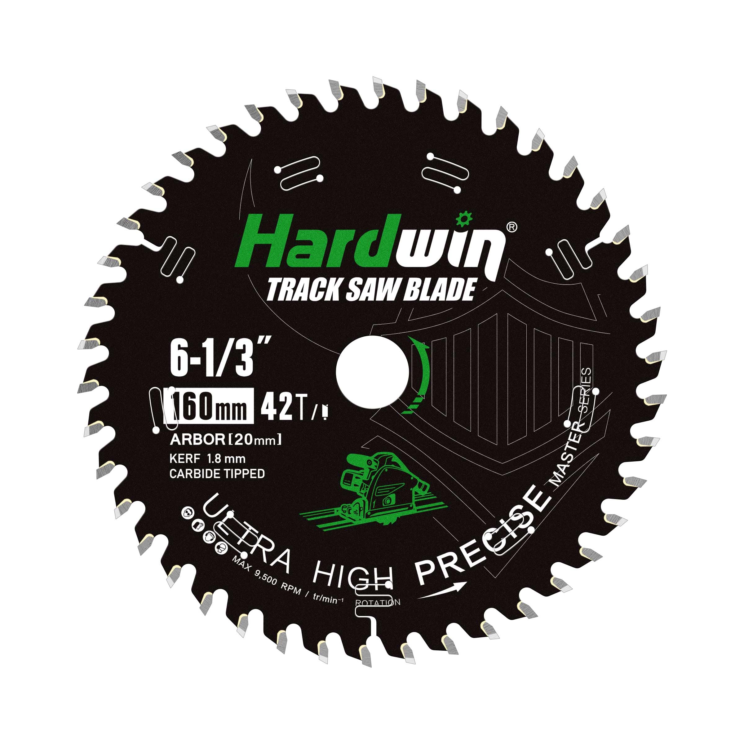 HARDWIN for Festool Track Saw Blade 160mm (6 1/3") 42-Teeth ATB Carbide-Tipped - Compatible with Festool TS55, TSC 55, ATF 55, HK 55, HKC 55 -