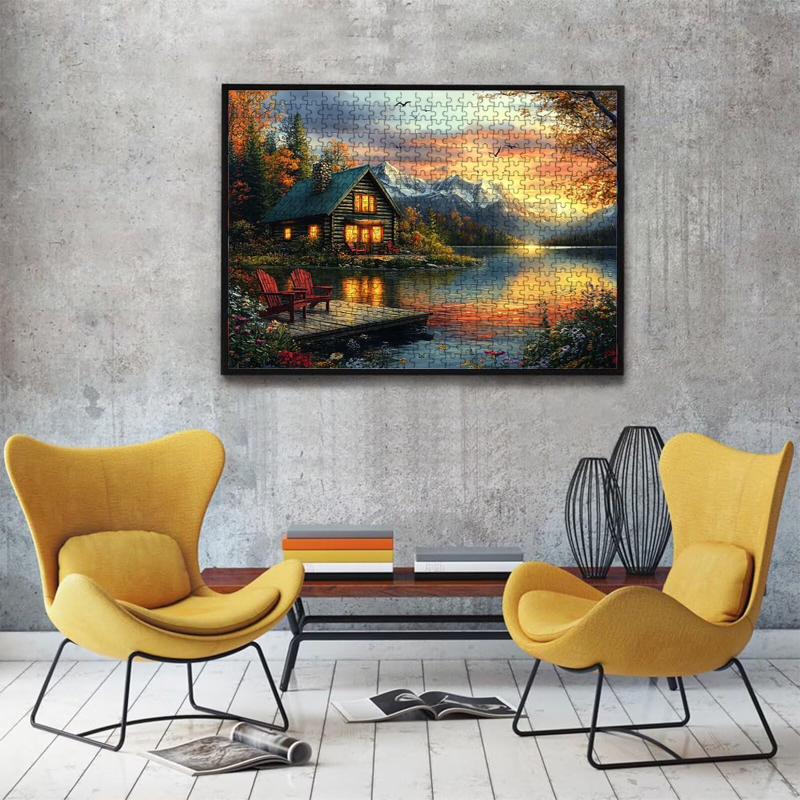 Puzzle lago Paesaggio(3), Puzzle Adulti 3000 pezzi, Puzzles Legno con Squisita Scatola di Imballaggio, Rompicapo per Esperti con Incastro Perfetto, Stampa Alta Definizione, Regalo per Adulti W3H-903