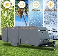 Vista 7 de Mofeez Cubierta para cámper, extragruesa, 7 capas, de 22 a 24 pies, resistente al viento, impermeable, antidesgarros, parches adhesivos