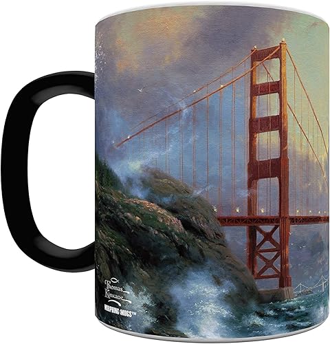 Miniatura 4 de Morphing Mugs Thomas Kinkade  San Francisco  Golden Gate Bridge  California USA  Una taza de cerámica sensible al calor que cambia de color  Imagen