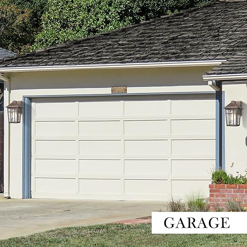 Miniatura 7 de Darkaway Aplique de pared para exteriores, lámpara de porche exterior, aplique exterior de aluminio antioxidante, impermeable, con vidrio ondulado