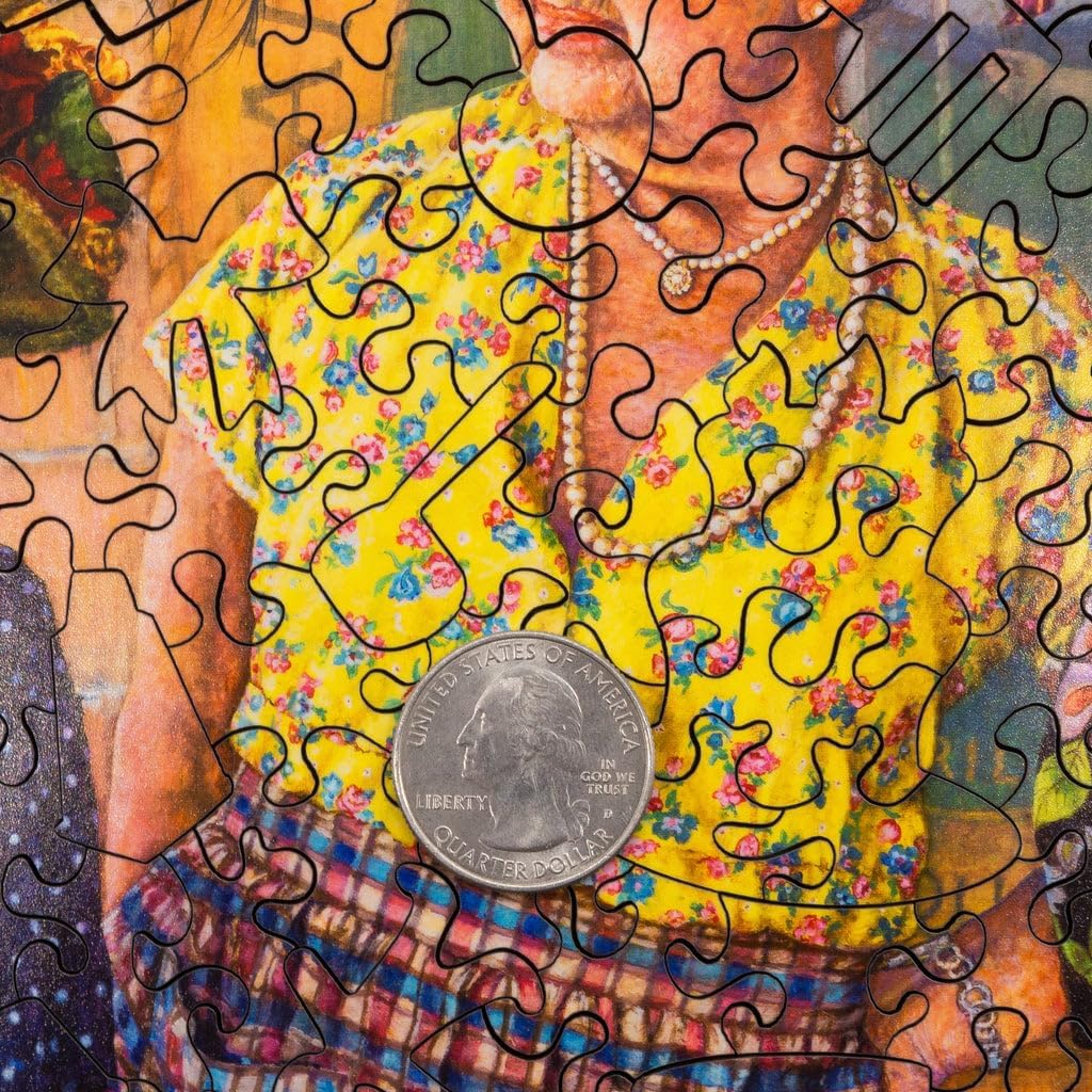 Wooden Jigsaw Puzzle for Adults - The Great County Fair Bake Off - 301 Unique Pieces. Made in The USA by Nautilus Puzzles