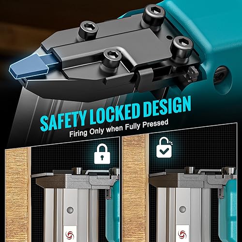 Miniatura 13 de Clavadora inalámbrica para batería Makita de iones de litio de 18 V, pistola eléctrica de clavos para madera de 18 GA, motor sin escobillas, 2