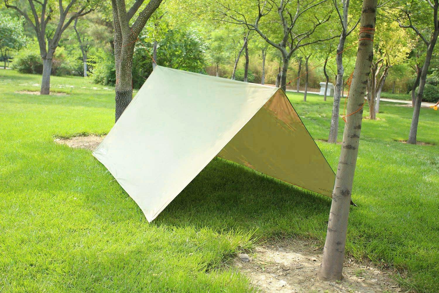 10 x 10ft Camping Tent Tarp,Portable Waterproof Outdoor Camping Shelter