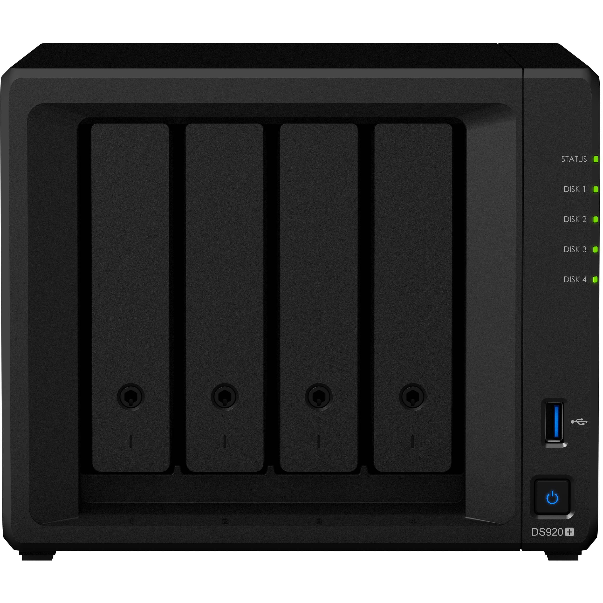 【美品】Synology DiskStation DS920+/JP 4ベイ Synology DiskStation DS920+ 4-Bay NAS Enclosure - 8GB (2 x