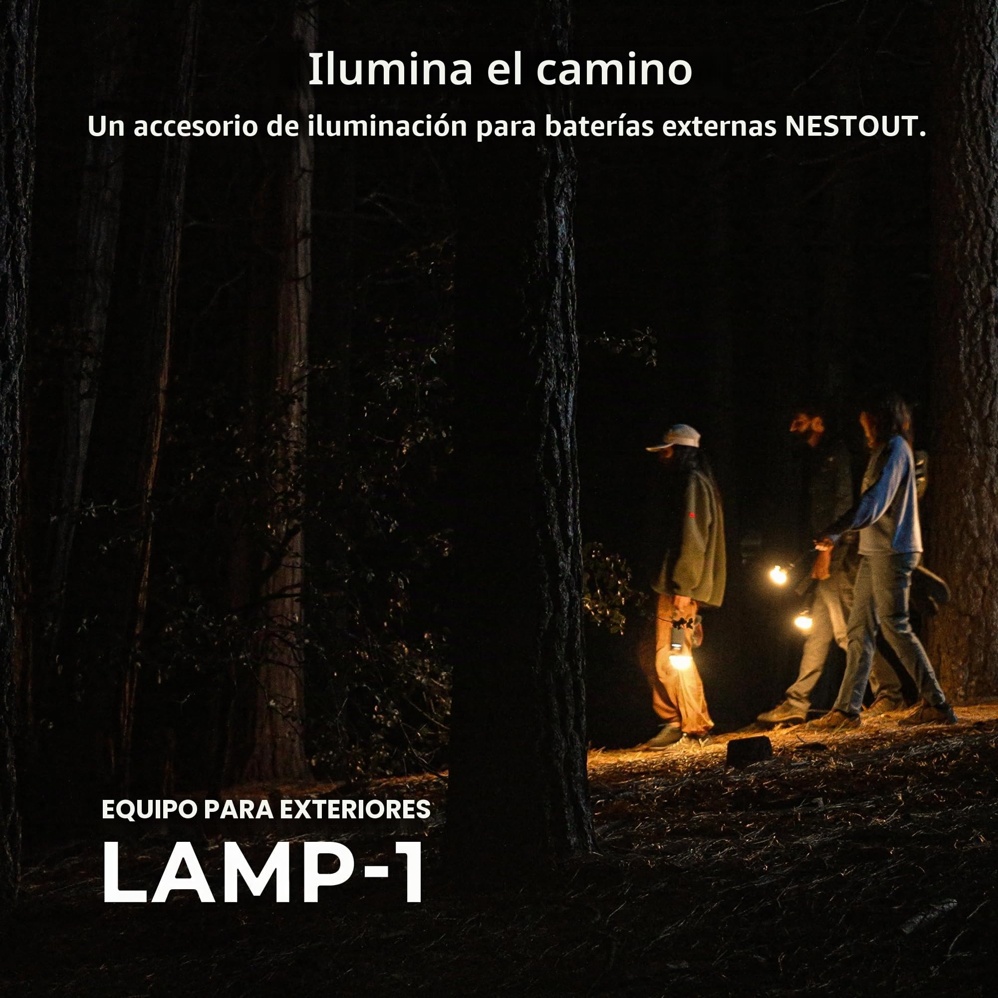 ELECOM NESTOUT - Linterna LED para acampar al aire libre con mini trípode, luz LED suave regulable alimentada por USB, IP44, resistente al agua, al polvo, 10-350 lúmenes, lámpara portátil para banco