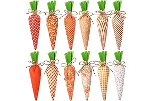 12 Pcs Easter Carrots Rustic Farmhouse Decor
