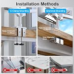 ETHU Dual Monitor Arm, Heavy Duty Gas Spring Monitor Mount with Height Adjustment & Tilt, VESA Desk Mount with Dual Installation Options for 17-38 inch Screens up to 26.4lbs, White