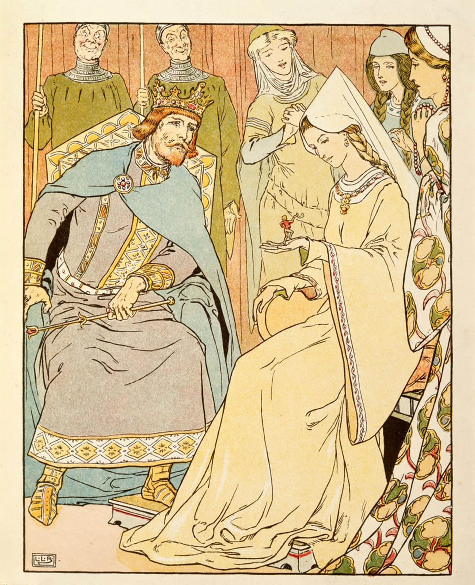 ARTXLXXBN Famous Print Painting Colorful Art Print Illustration From Tom Thumb by Leonard Leslie Brooke Canvas Art Decorations for Home Decor 60x90cm
