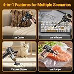Portable Car Vacuum Cordless Mini Handheld Vacuums Cleaner Rechargeable with LCD Display and Multi-Nozzles, High Power Hand held Cleaners for Car, Home, Office, Sofa, Pet Hair,Keyboard | Rechargeable with LCD Display and Multi-Nozzles, High Power han