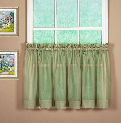 Vista 250 de Today's Curtain - Cortina Emelia de gasa original, panel de 84 pulgadas, negro, 60 pulgadas de ancho x 84 pulgadas de largo