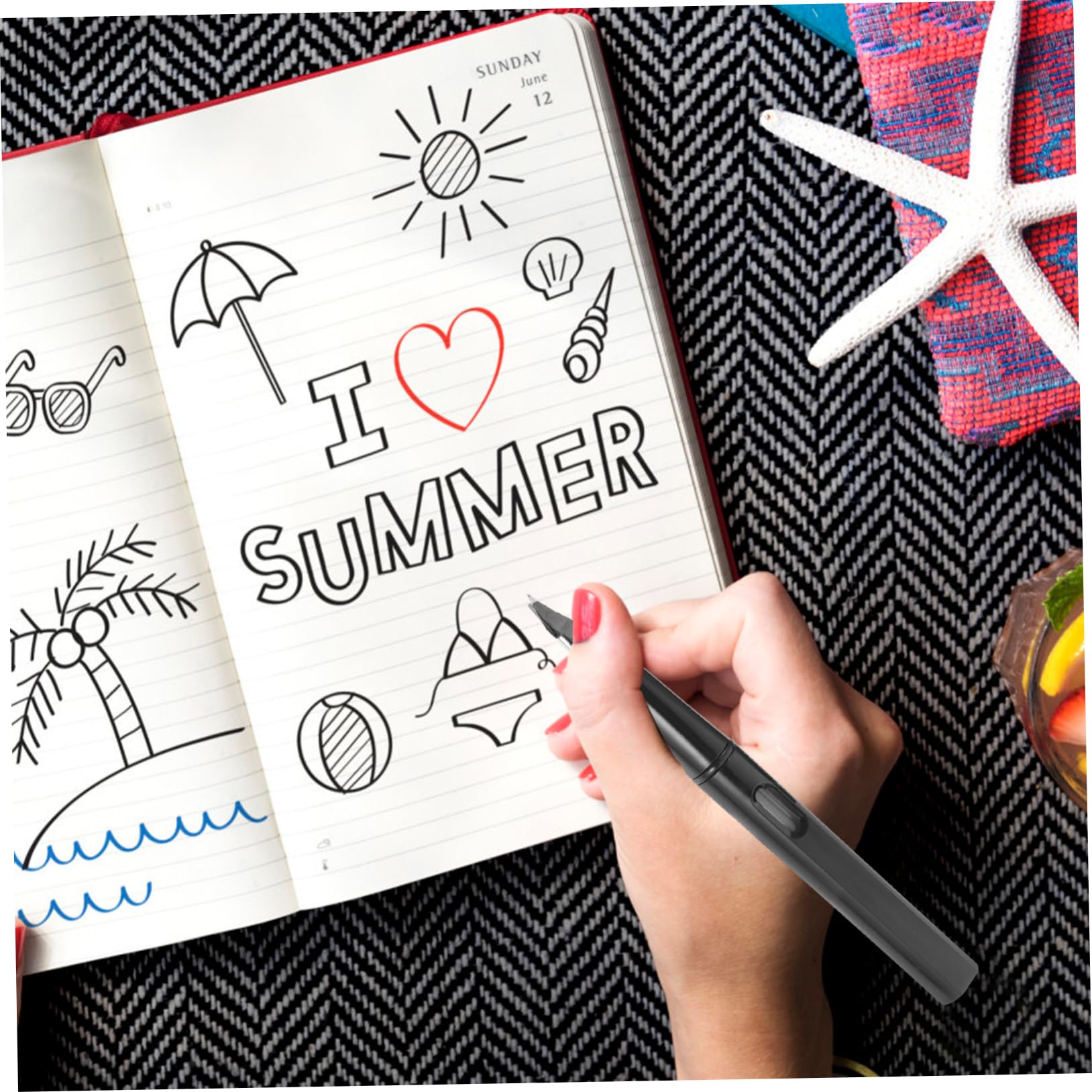 Gadpiparty 5 Ensembles pour Stylos Plume avec Stylos Pointe Fine pour Écriture Scolaire