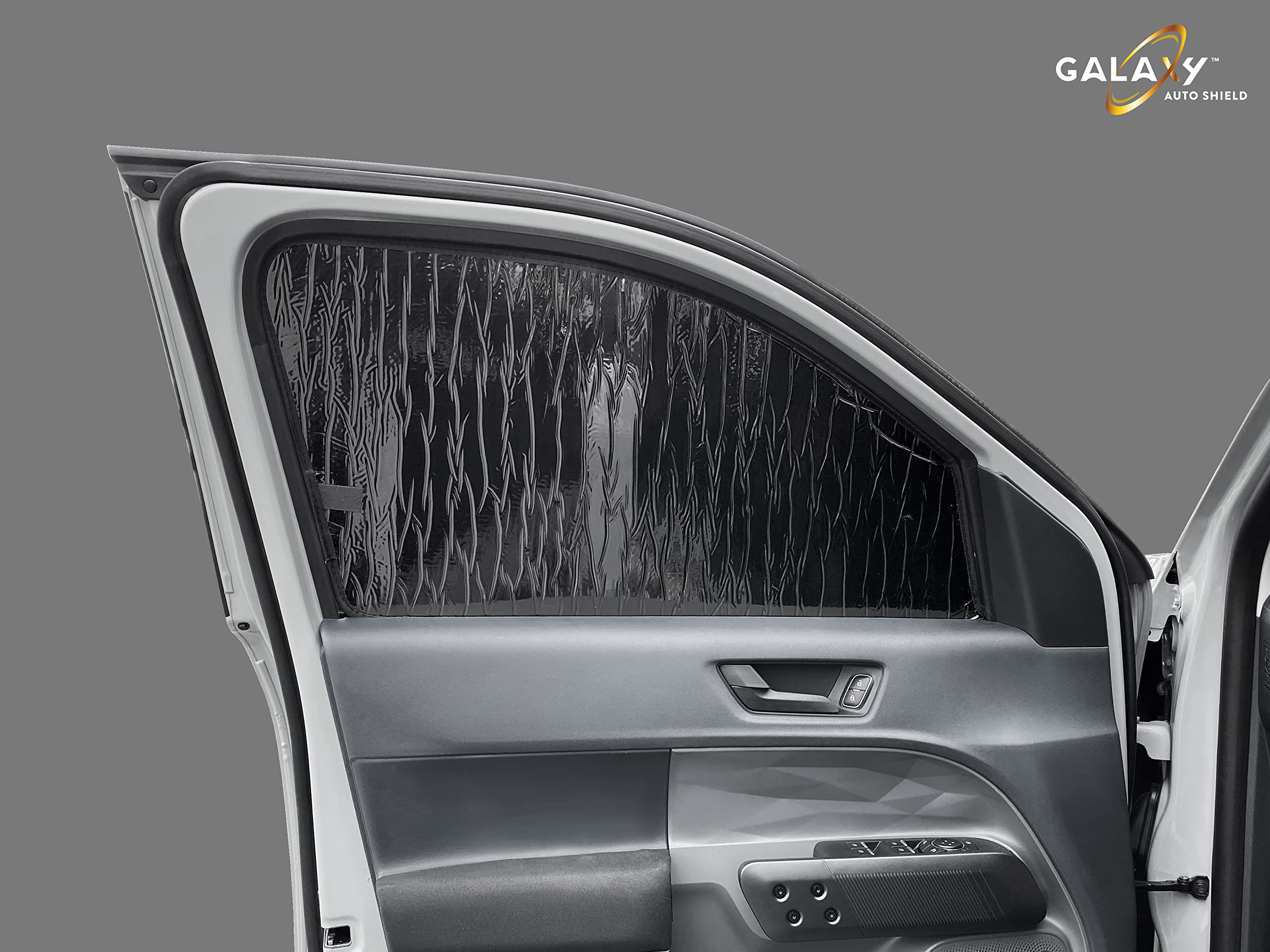 GalaxyAutoShield Custom Fit Front Side Windows (2pcs) Sun Shade for 2022 2023 2024 2025 Ford Maverick Truck, Insulated Sunshade Privacy Accessories Blockout UV Reflector Protection - Made in USA