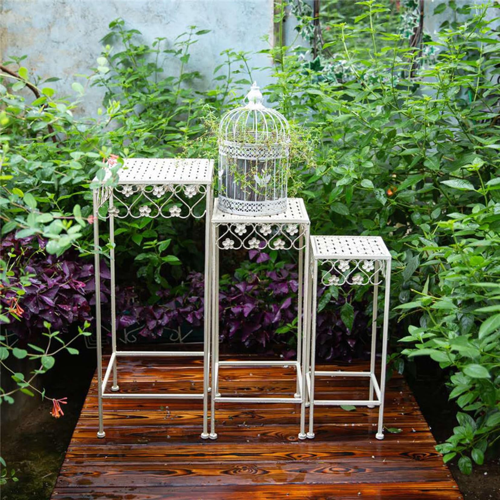 アイアンフラワースタンド 花台 サイドテーブル ロートアイアン スツール アイアン 鉄製 花台 フラワースタンド おしゃれ モダン