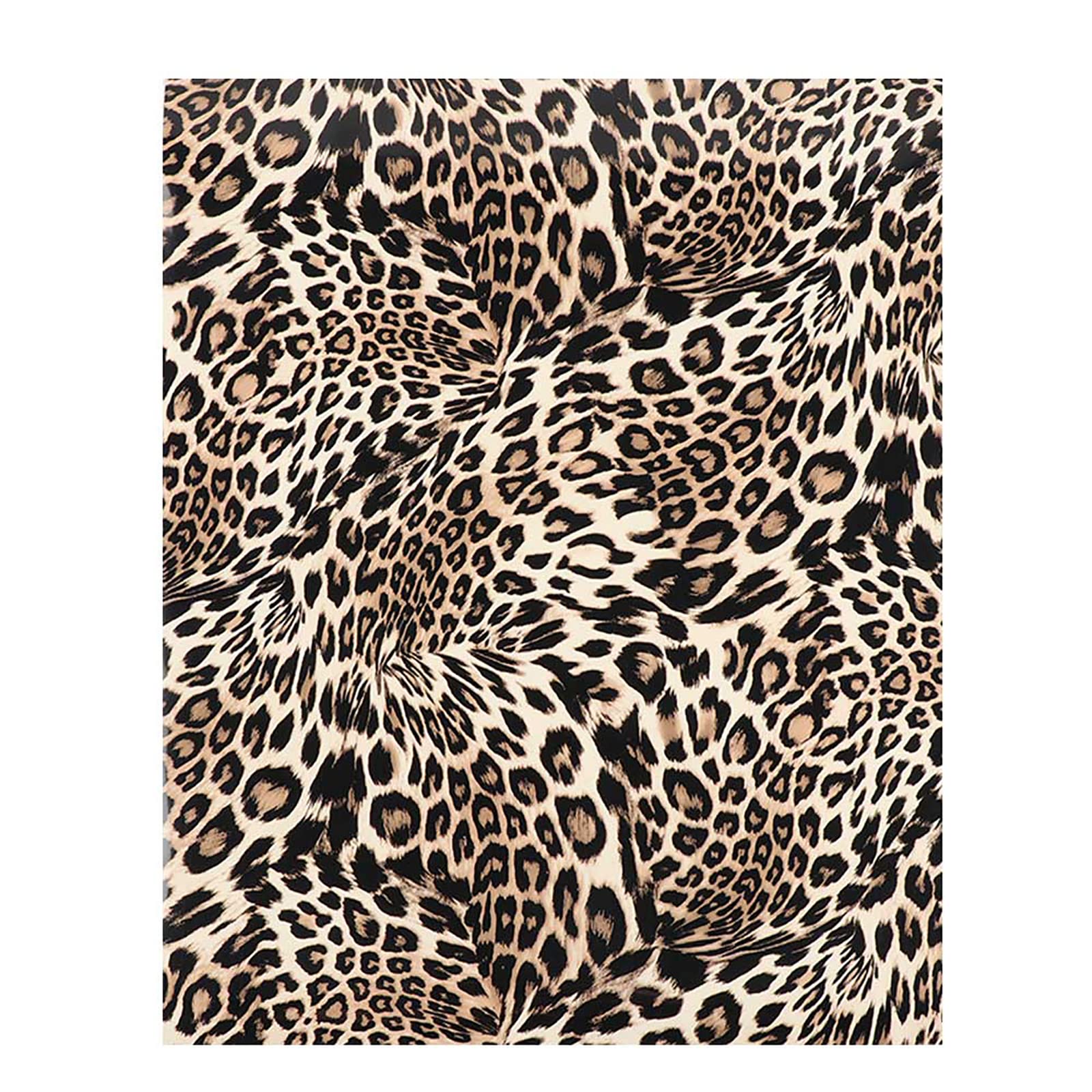 TopHomer 25×30.5cm Leopard Print Heat Transfer Vinyl HTV Sheet Leopard PU Adhesive Transfer Vinyl for Clothes Fabric Supplies T-Shirt Decoration DIY