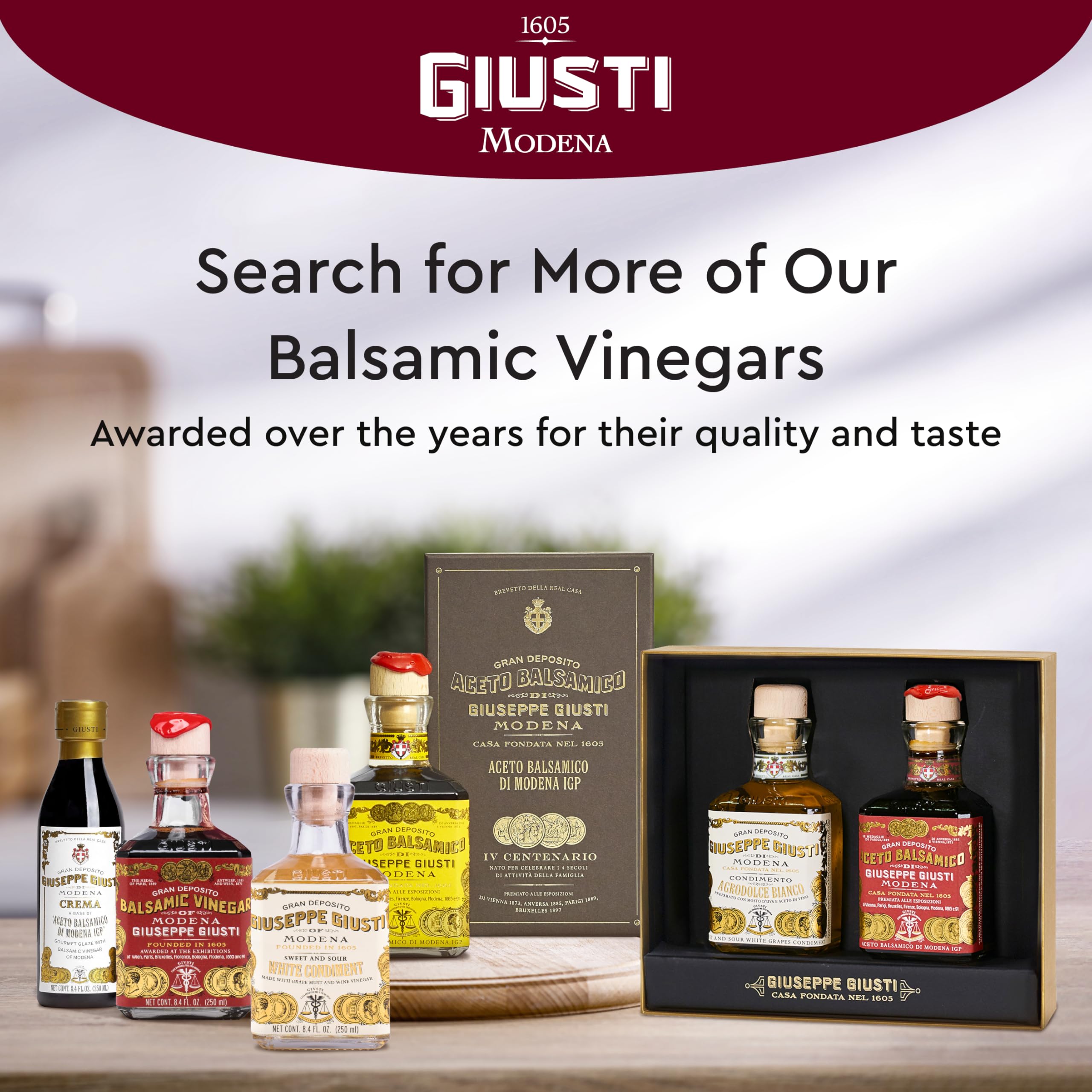 Vinagre Balsámico de Módena IGP Biológico 3 Medallas de Oro 250 ml