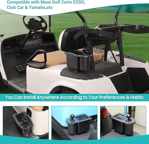 Miniatura 2 de 10L0L Kit limpiador de bolas y limpiador de palos de golf, cabezal de palo de golf desmontable y arandela de bolas limpiador de golf para EZGO Club