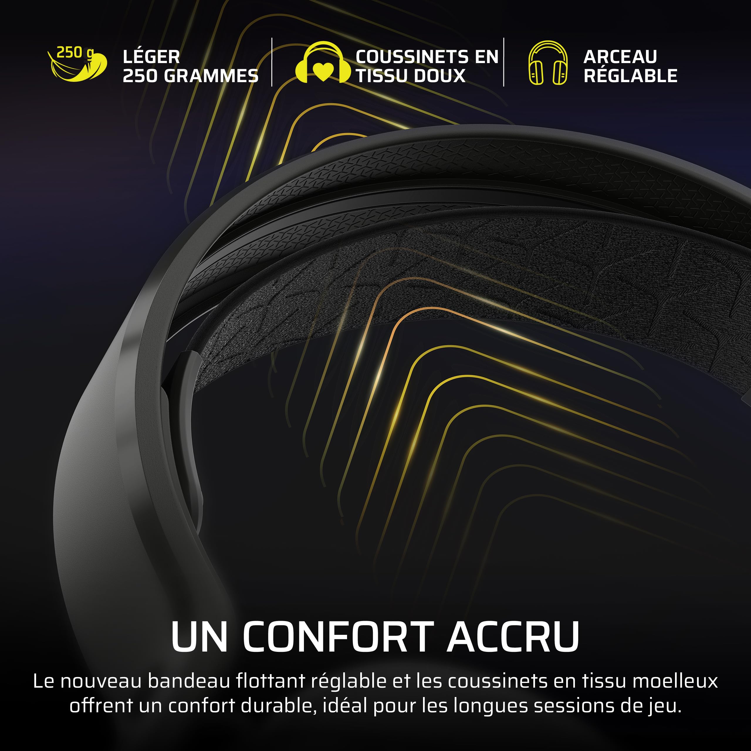 Corsair HS35 v3 Casque de Jeu sans Fil avec Micro – Noir (Carbone) | 2,4 GHz et Bluetooth (PC/PS5/PS4/Switch/Mac/Mobile), Confort tout en Légèreté, Dolby Atmos