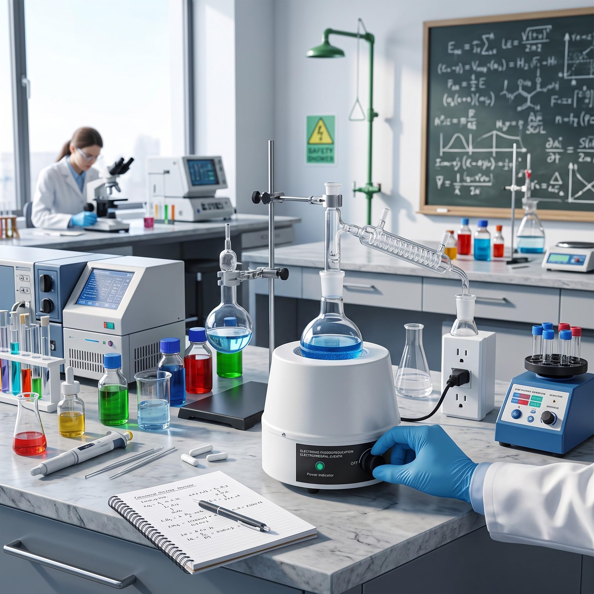 Elektryczny Kocioł Grzewczy 250 ml 180 W z Termostatem do Laboratorium Regulacja Temperatury Duża Powierzchnia Grzewcza Precyzyjna Kontrola Ciepła