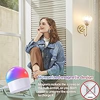 Vista 6 de Juego de 2 apliques de pared vintage a pilas, lámpara de pared recargable con batería de 5000 mAh y control remoto, luces de pared regulables