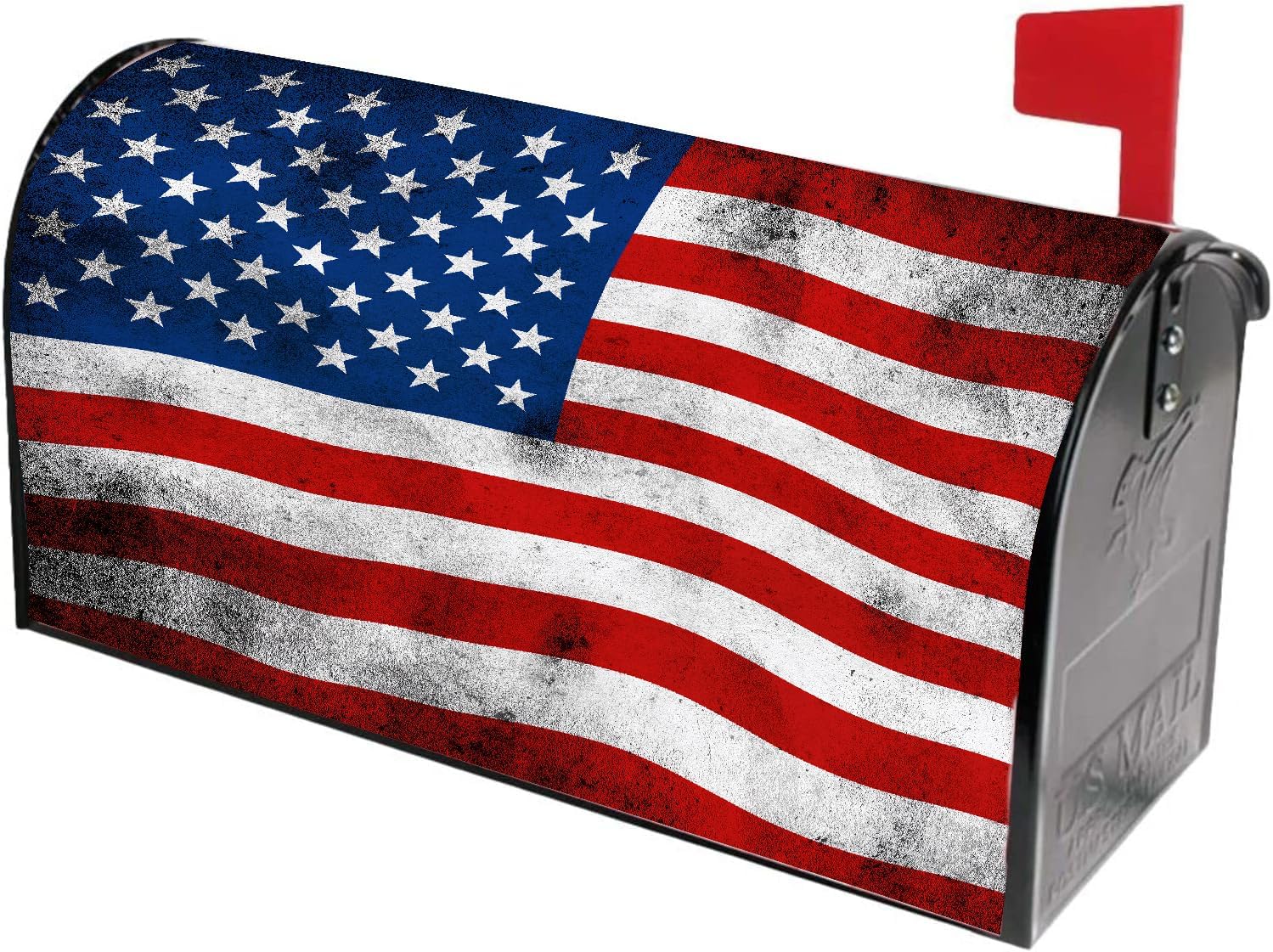 July 4Th Independence Day US American Flag Welcome Magnetic Mailbox Post Box Cover Wraps Makover MailWrap Garden Home Decor Standard Size 21 x 18 Inch